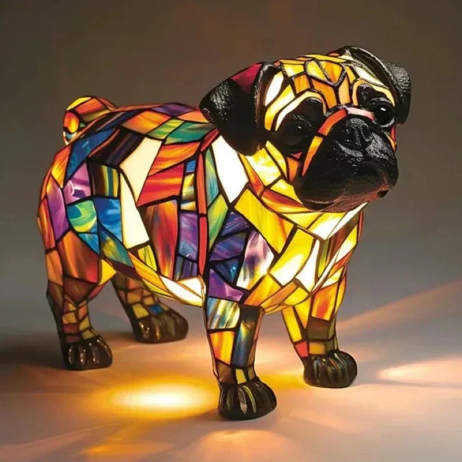 Luminária Pug Brilhante